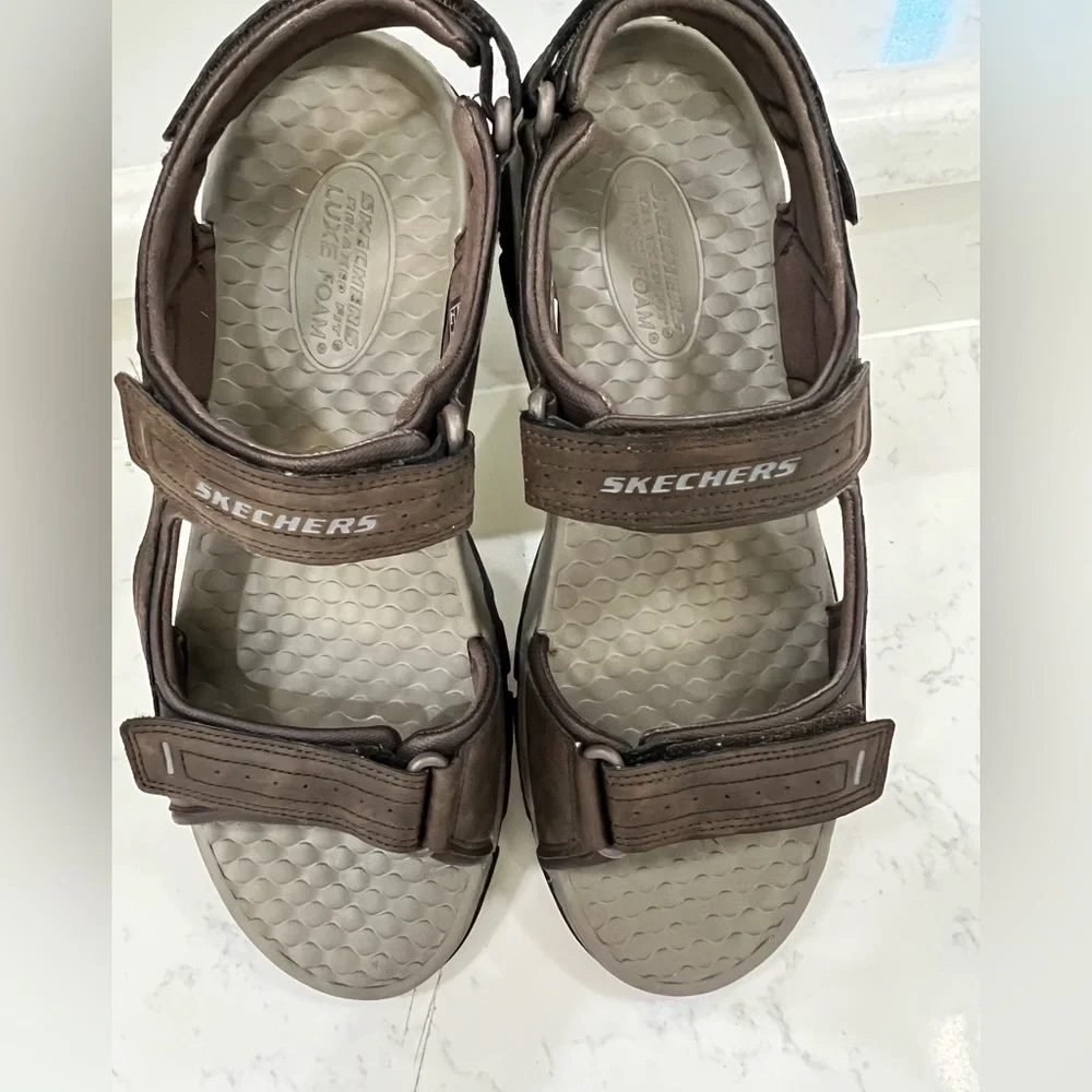 Skechers Dark Brown Open-Toe Sandals